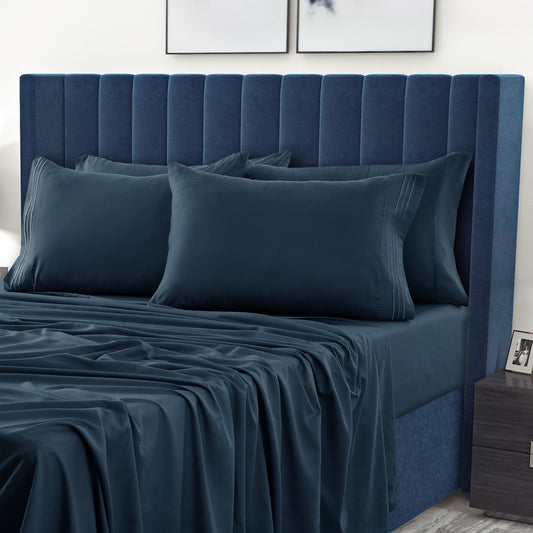 1800 Series Premium Sheets Set - Navy Blue