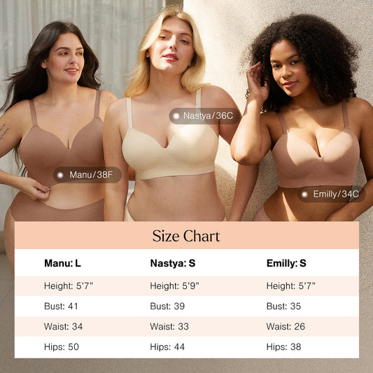 ContourLift™ Wireless Seamless Shaping Push Up Bra - Beige