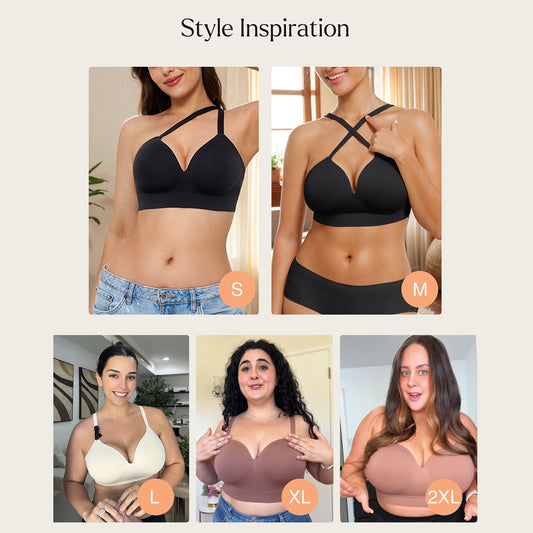 ContourLift™ Wireless Seamless Shaping Push Up Bra - Black