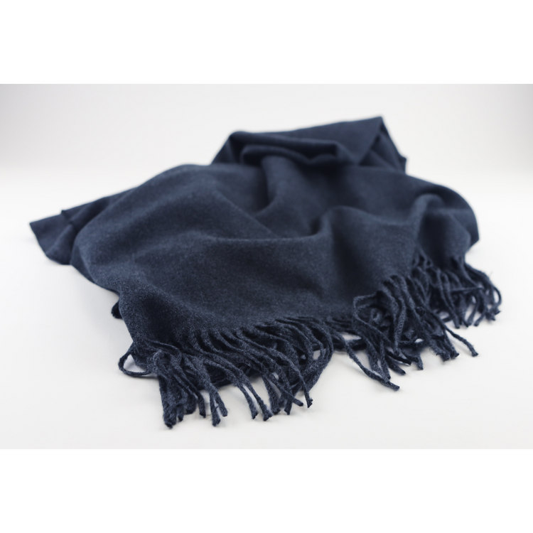 SPECIAL OFFER Denim Faux Cashmere throw with 3 letter embroidered monogram