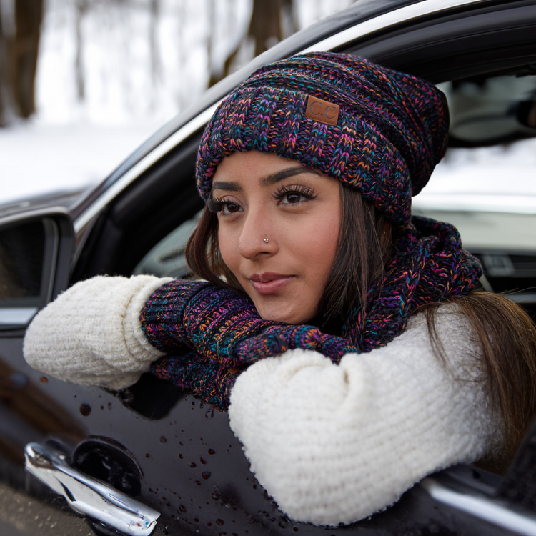 Women's Hat, Glove & Scarf Matching Set