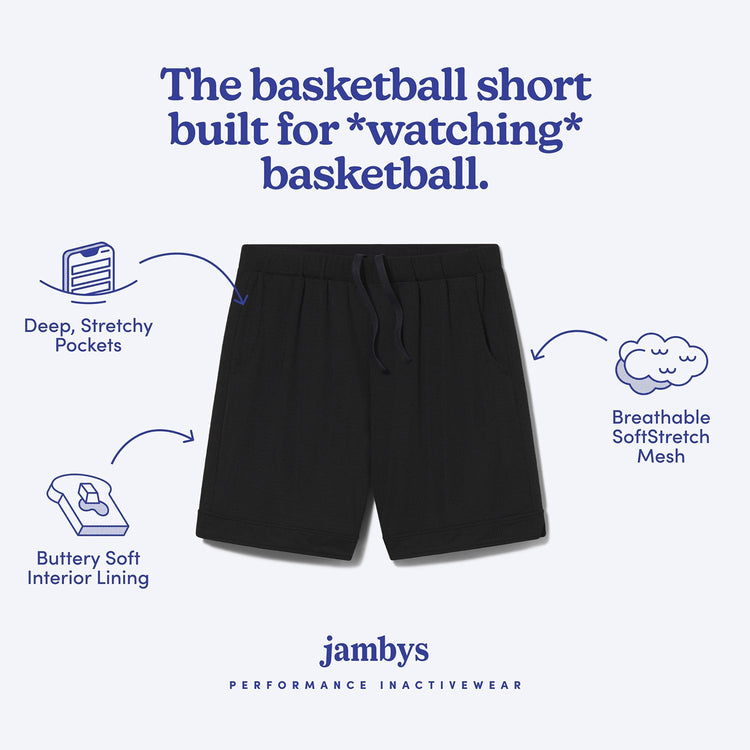 Black SoftStretch Basketball Shorts