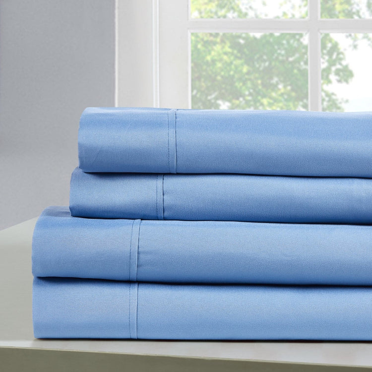 Bamboo 2000 Count Sheet Set with SnugGrip - Ocean Blue