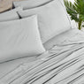 Bibb Home 2000 Count Bamboo Sheet Set with Snug Grip - Silver
