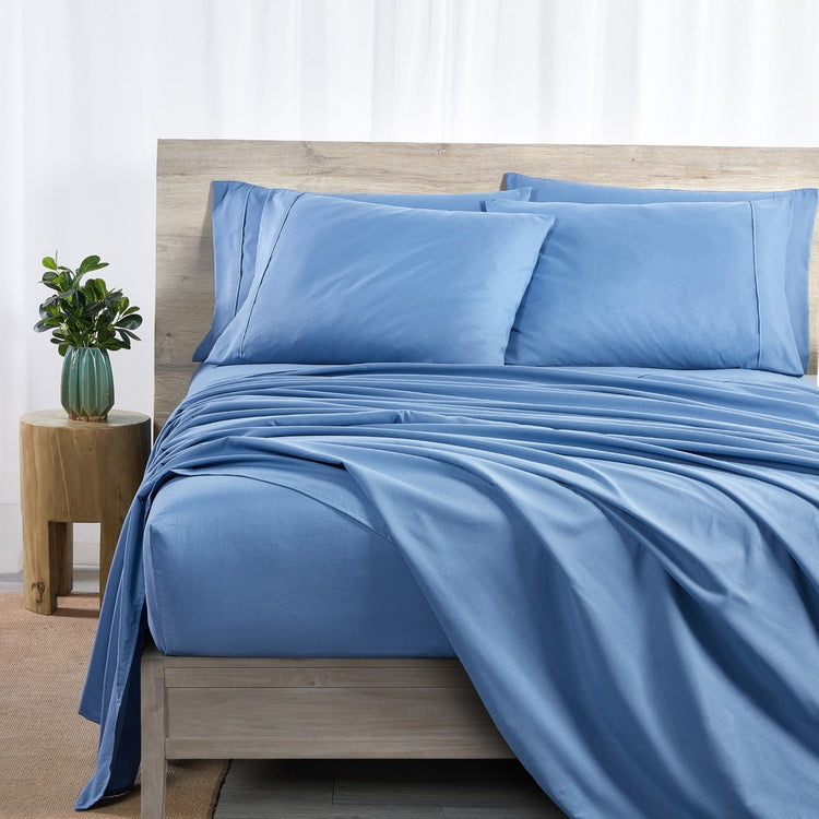 Bamboo 2000 Count Sheet Set with SnugGrip - Ocean Blue
