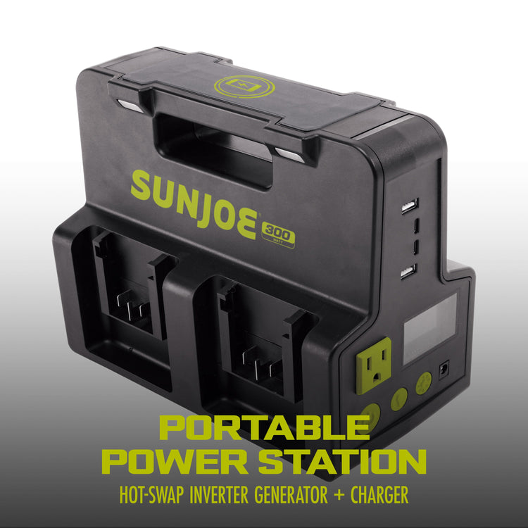 24V-300WI-2AMP-KIT 24-Volt IONMAX Cordless Powered Inverter Generator Power Station | W/ 2 x 2.0-Ah Batteries