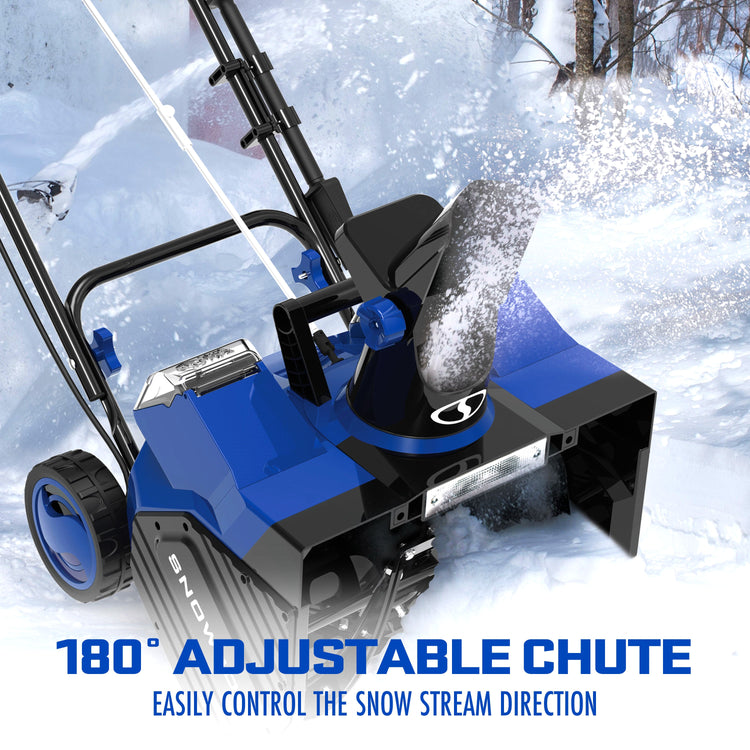 48-Volt IONMAX Snow Blower Bundle | W/ 2 x 4.0-Ah Batteries, Dual Port Charger, Protective Cover, Ice Dozer