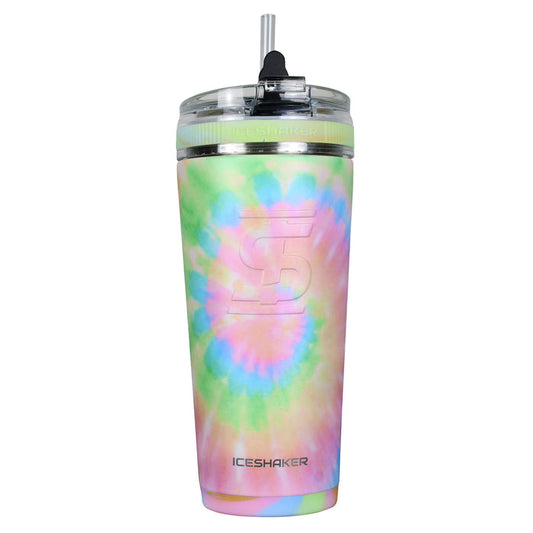 Ice Shaker 26oz Flex Bottle - Cotton Candy Tie Dye