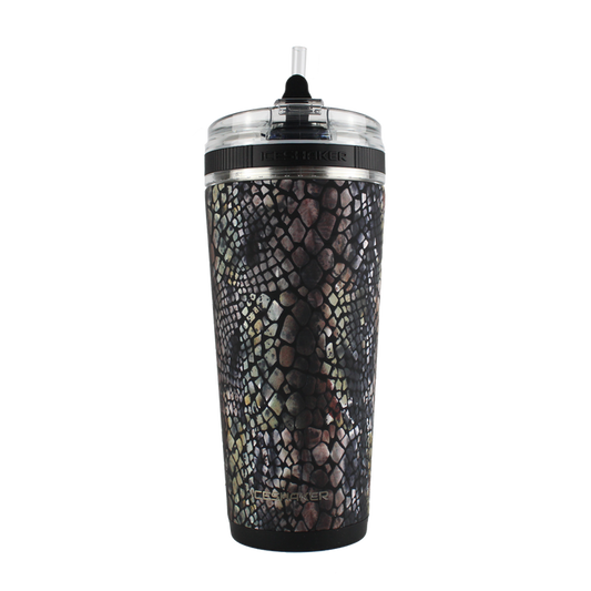 Ice Shaker 26oz Flex Bottle - Snakeskin