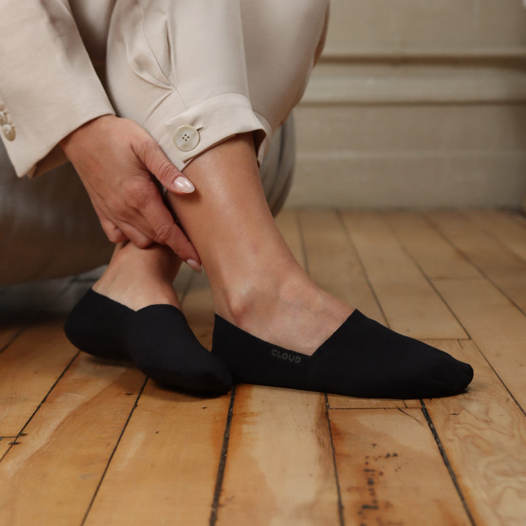 CLOUD LOW CUT NO SHOW SOCKS -Black 3Pack