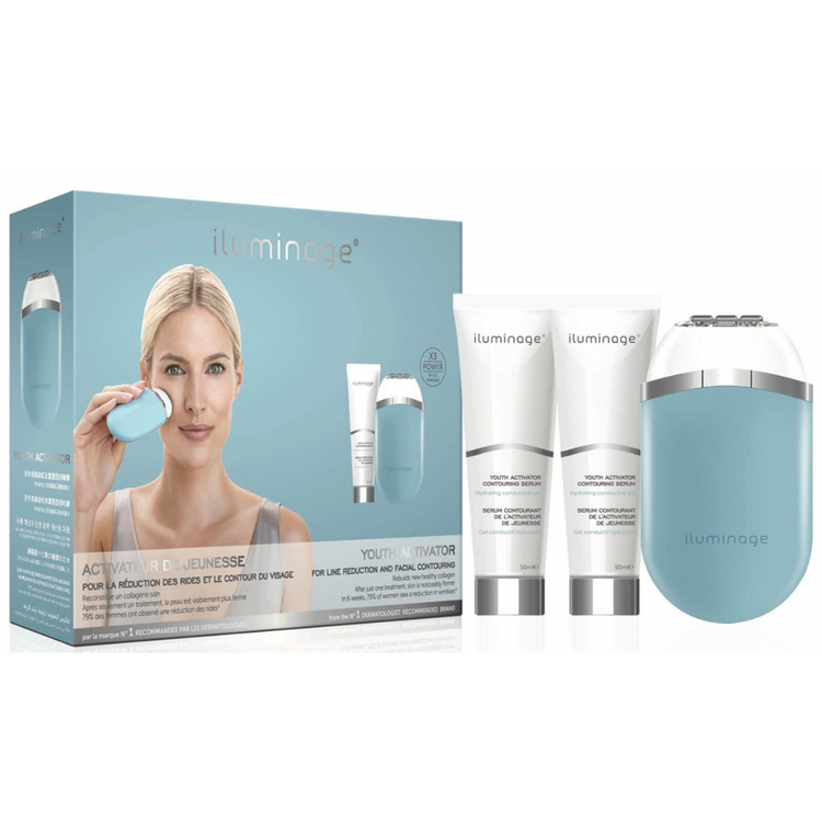 Youth Activator (Infrared LED & Radio Frequency) Anti-Aging Device Set - with 2 Free Contouring Serums