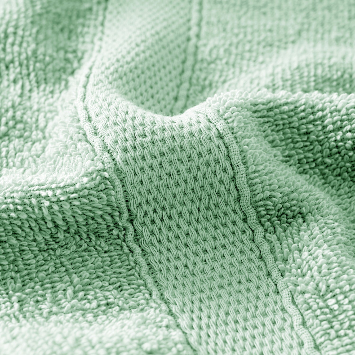 Close-up of a textured green fabric