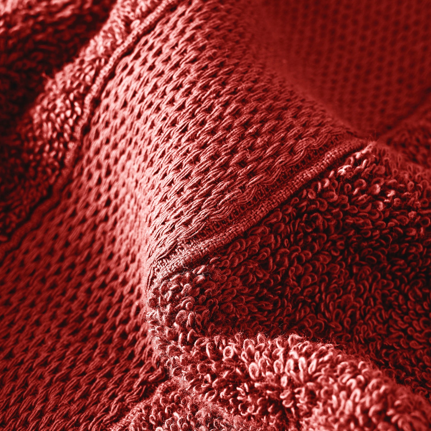 Close-up of red textured fabric