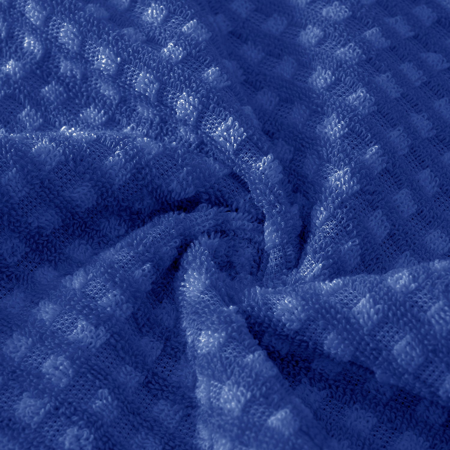 Close-up of blue textured fabric