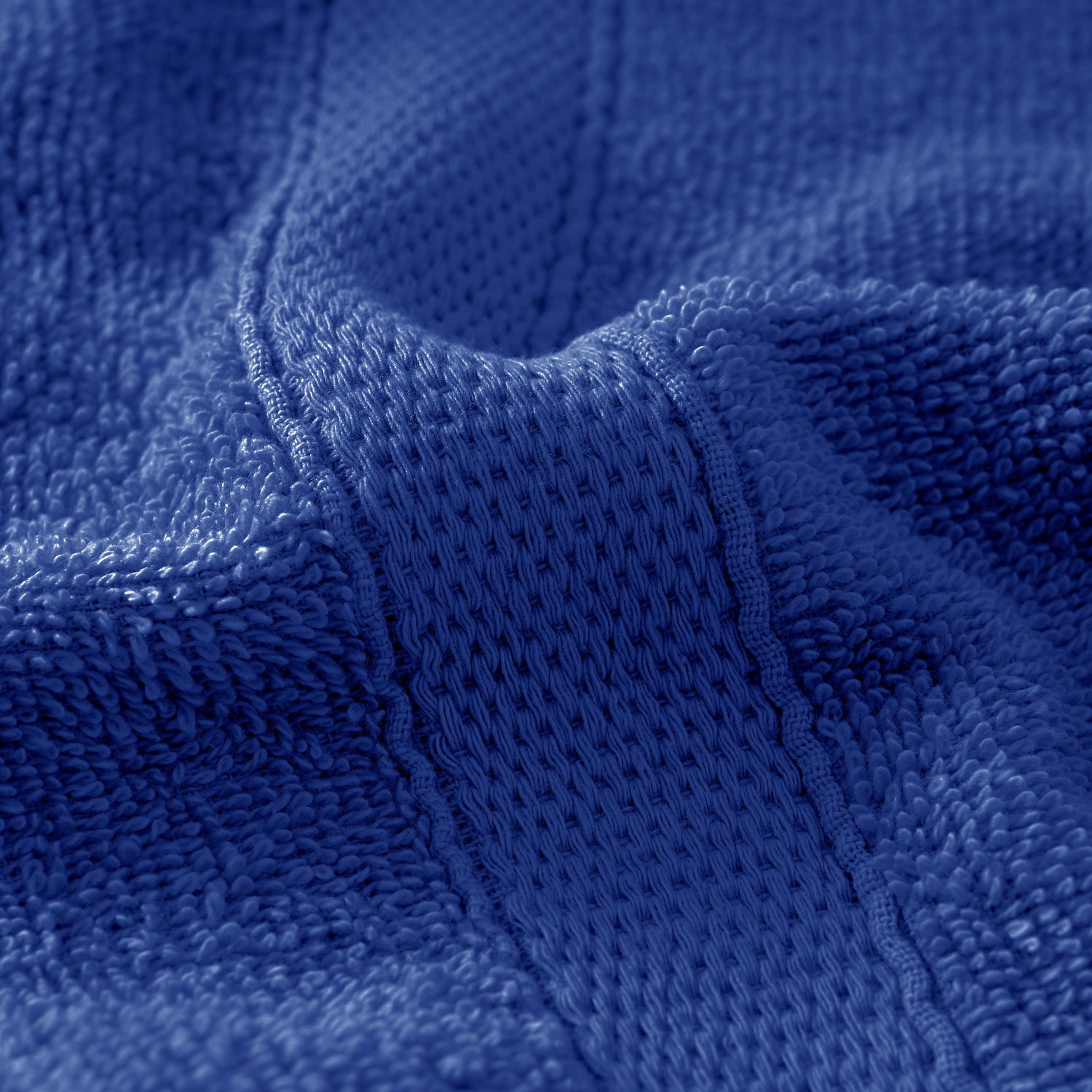 Close-up of a blue textured fabric
