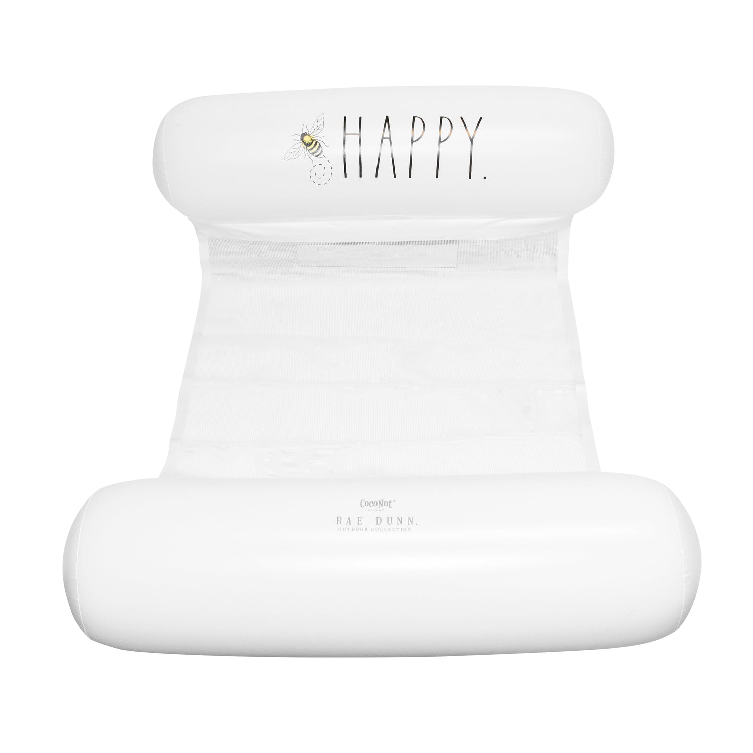 White ergonomic mouse pad with 'Happy' branding on a white background