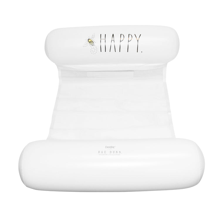 White ergonomic mouse pad with 'Happy' branding on a white background