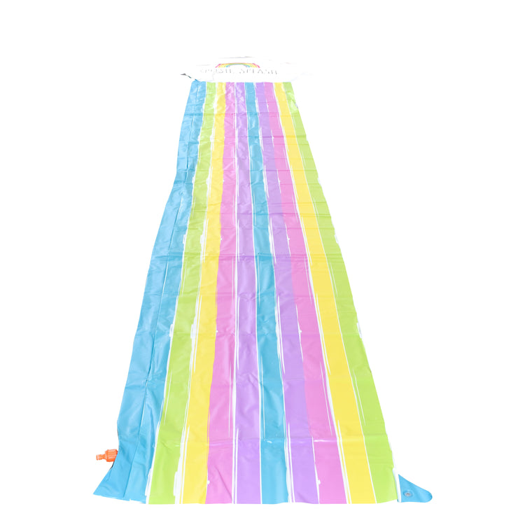 Colorful striped fabric with a white background