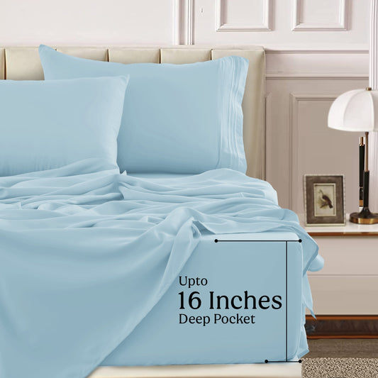 1800 Series Premium Sheets Set - Blue