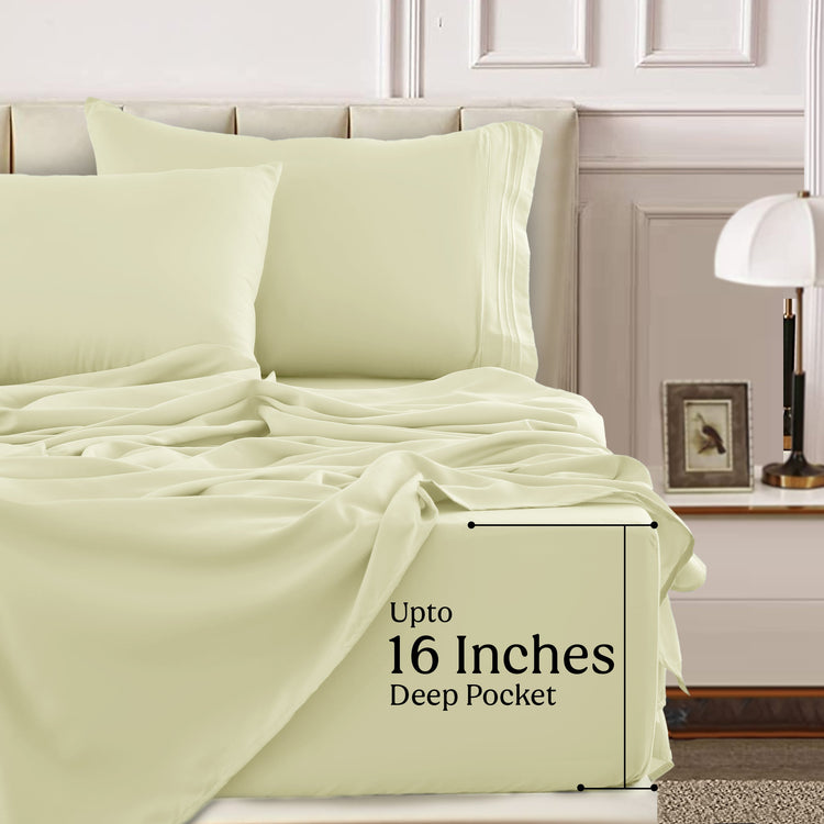 1800 Series Premium Sheets Set - Vanilla