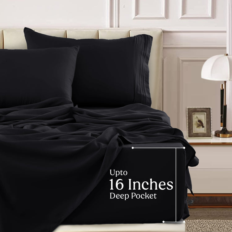 1800 Series Premium Sheets Set - Black