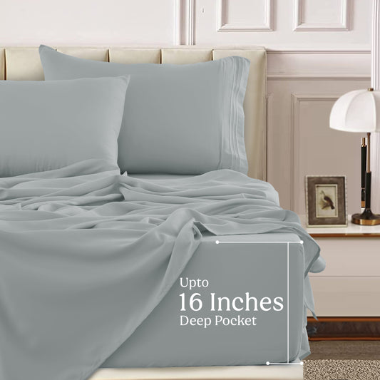 1800 Series Premium Sheets Set - Light Grey