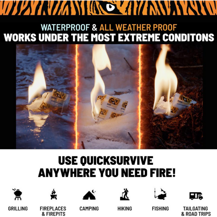 Super-Easy to use Fire Starters - 100% Waterproof