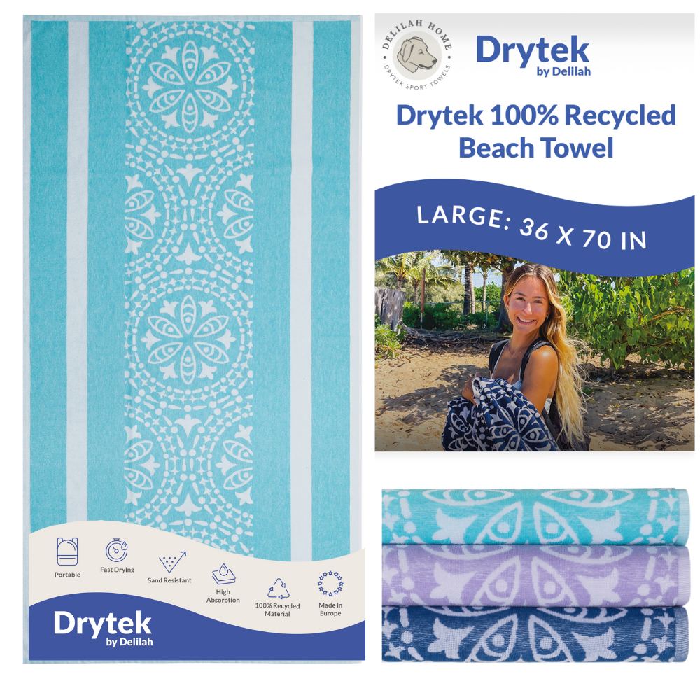 Drytek High Performance Beach Towel (2 pack)- 36" X 70"