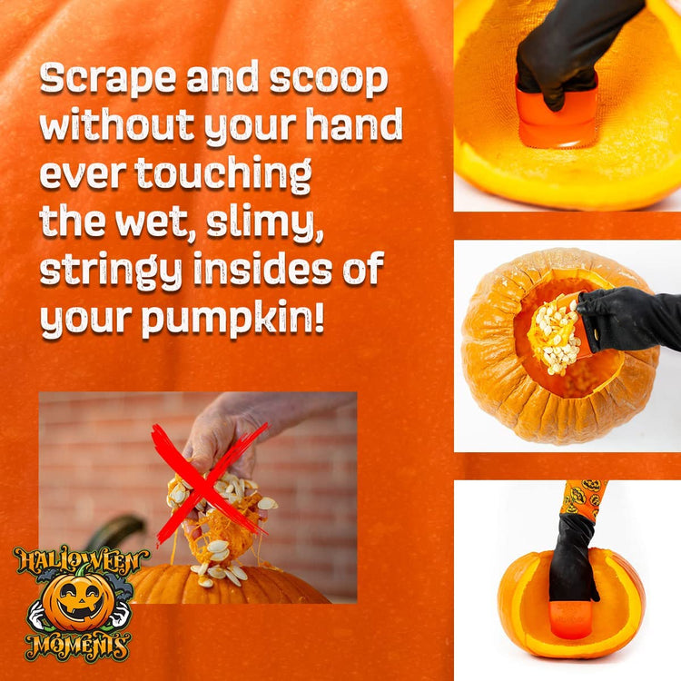 Adult + Kids Family Combo Pumpkin Glove Scraper Kit