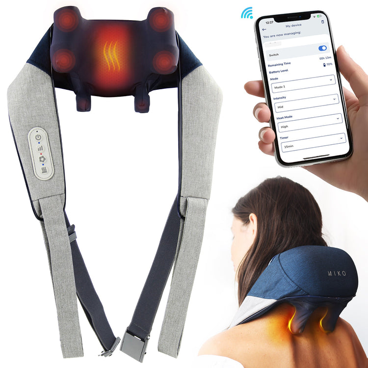 MIKO Shiatsu Neck & Shoulder Massager with App Controls // WAVE