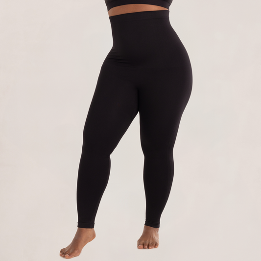 High Waisted Shaping Leggings - Black