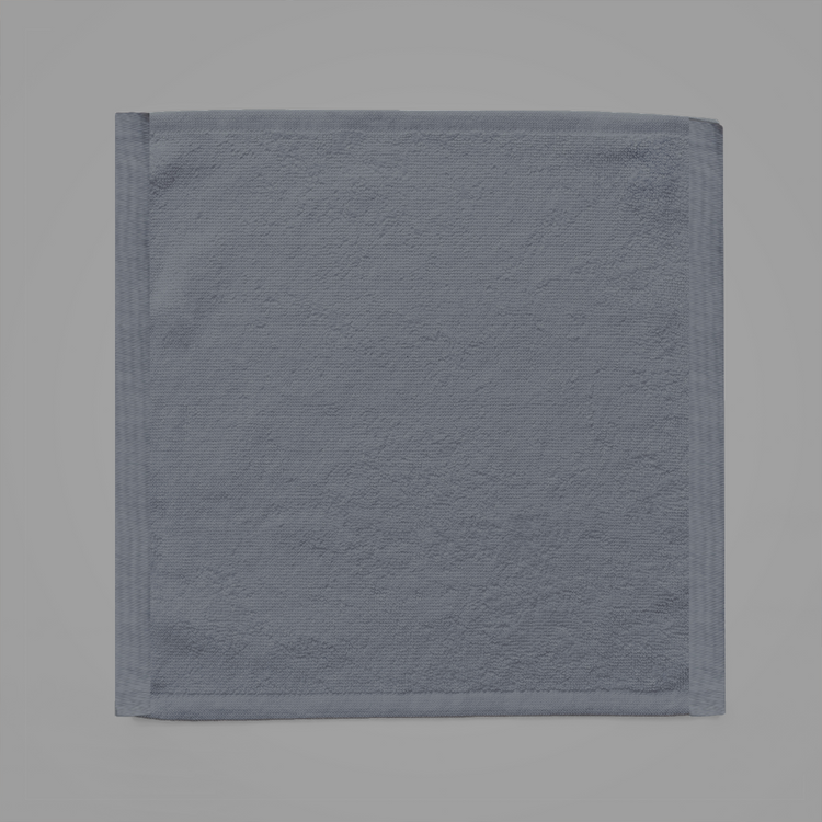 Solid gray napkin on a gray background
