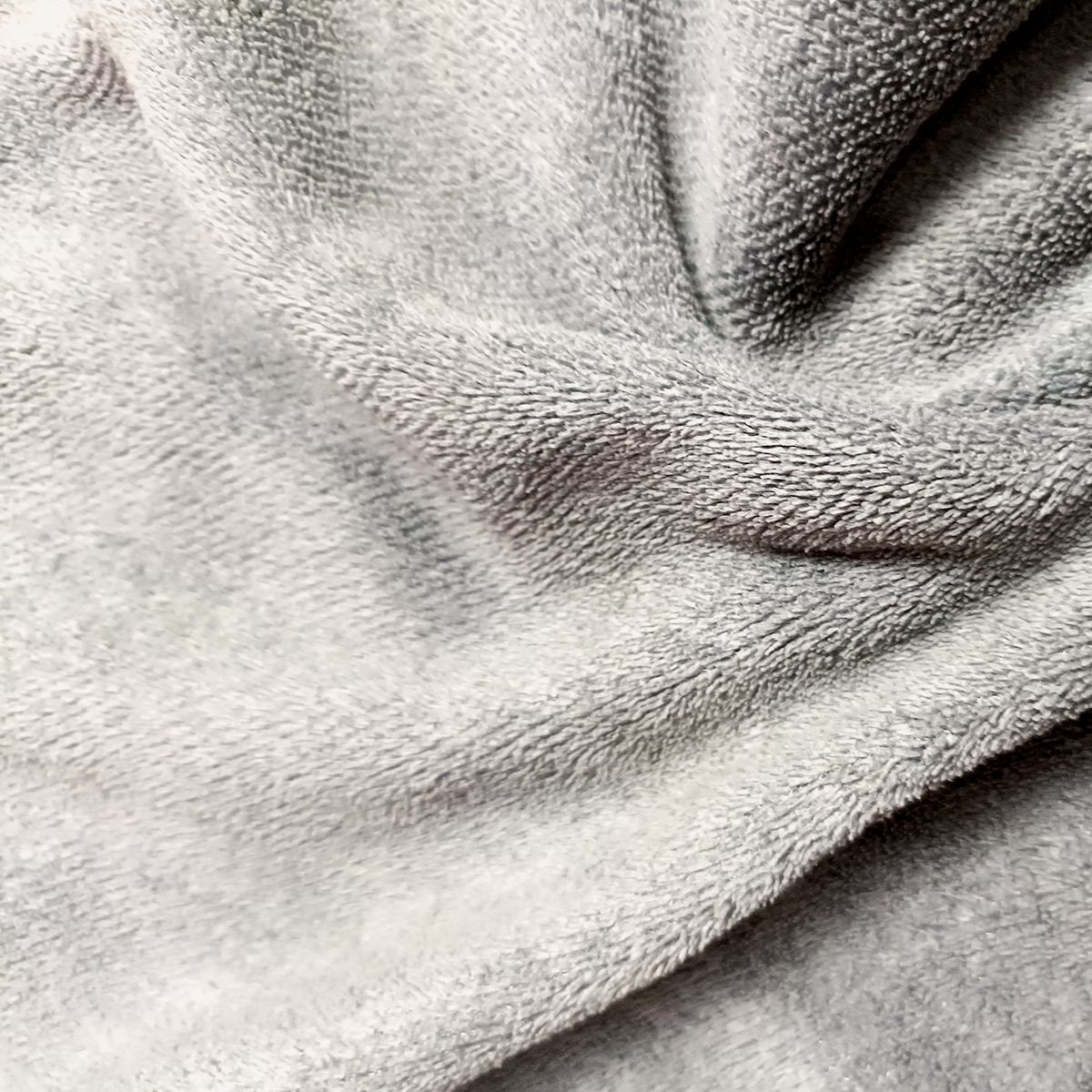 Close-up of textured gray fabric