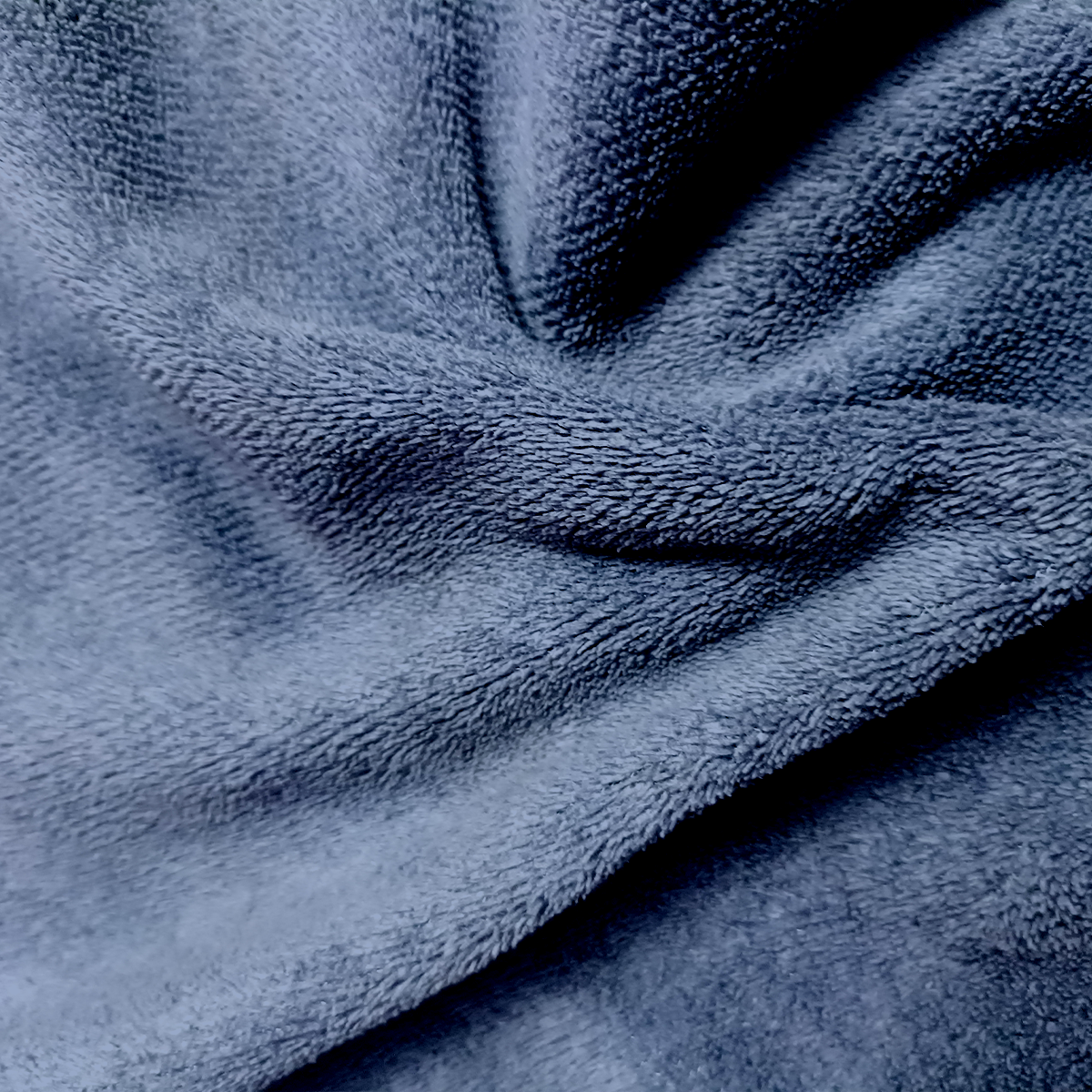 Close-up of blue textured fabric
