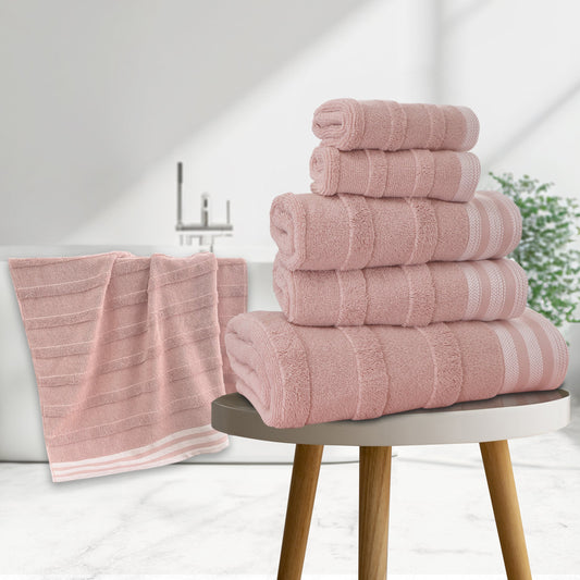 Kathy Ireland 6-Piece Stripe Jacquard Kyoto Towel Set