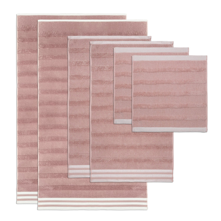 Kathy Ireland 6-Piece Stripe Jacquard Kyoto Towel Set