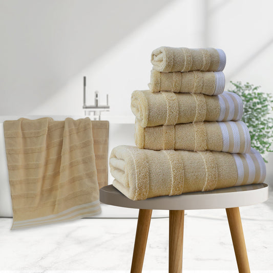 Kathy Ireland 6-Piece Stripe Jacquard Kyoto Towel Set