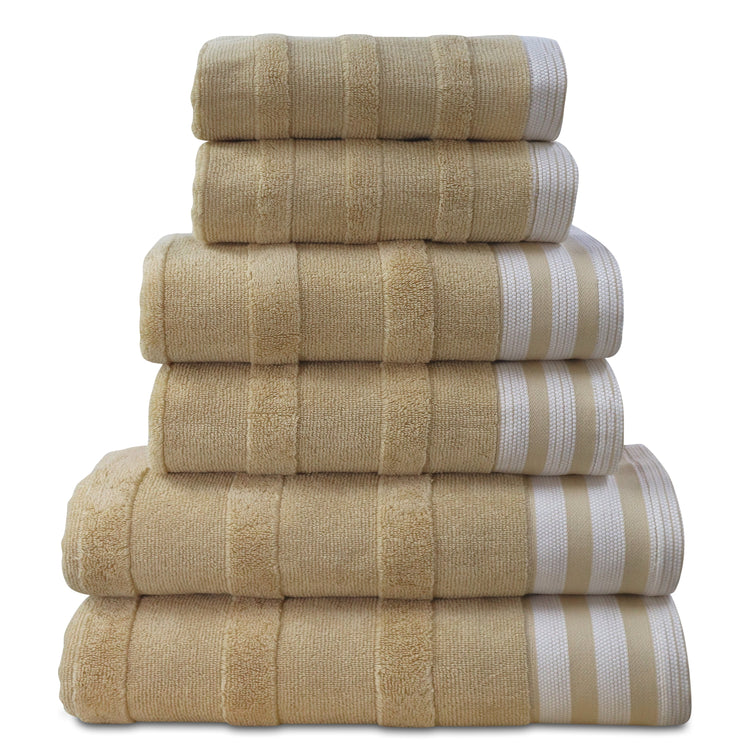Kathy Ireland 6-Piece Stripe Jacquard Kyoto Towel Set