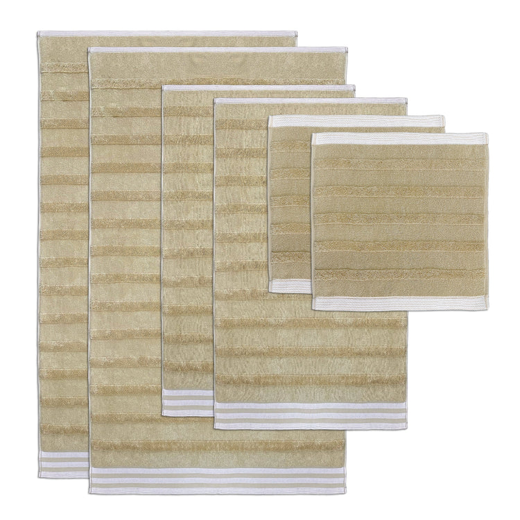 Kathy Ireland 12-Piece Stripe Jacquard Kyoto Towel Set