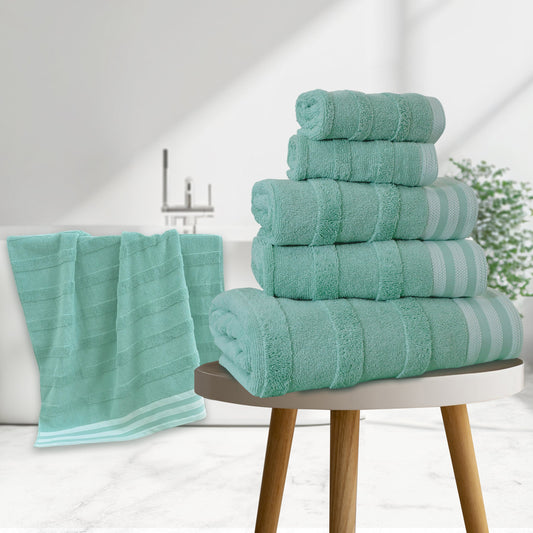 Kathy Ireland 6-Piece Stripe Jacquard Kyoto Towel Set