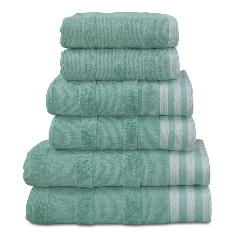 Kathy Ireland 6-Piece Stripe Jacquard Kyoto Towel Set