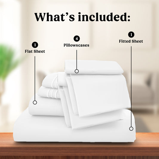 1800 Series Premium Sheets Set - White