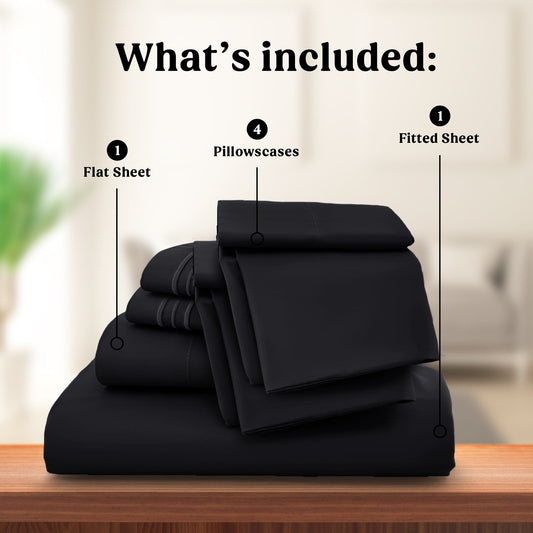 1800 Series Premium Sheets Set - Black