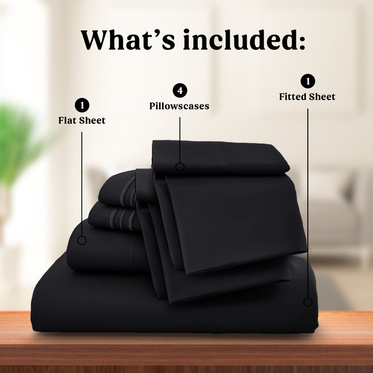 1800 Series Premium Sheets Set - Black