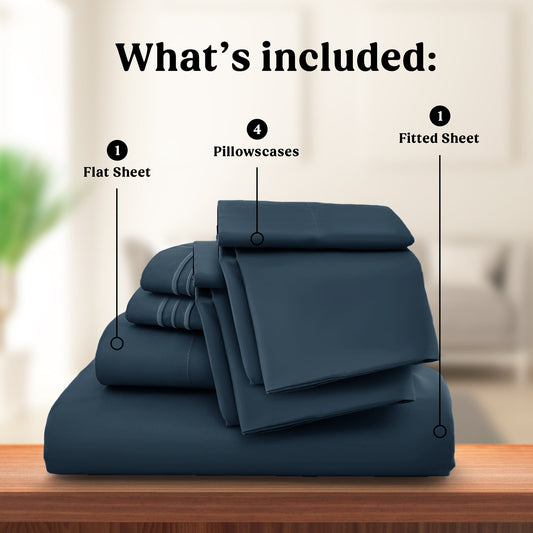 1800 Series Premium Sheets Set - Navy Blue