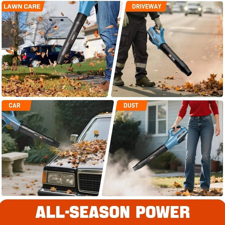 SENIX 58V Blower and Grass Trimmer combo w/2.5Ah Battery and Charger