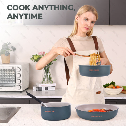 Pink and gray kitchen tool with 'BUILT TO LAST' text and durability icons on a light background