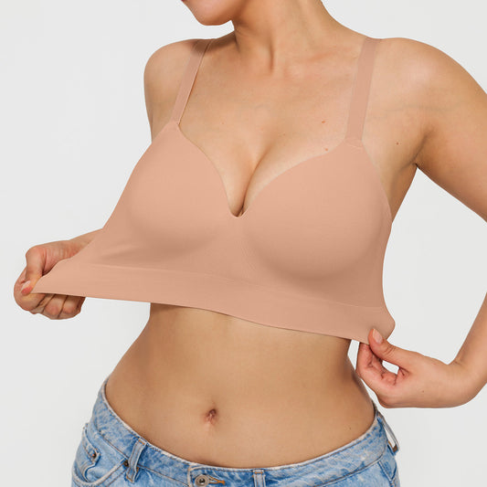 ContourLift™ Wireless Seamless Shaping Push Up Bra - Dark Beige