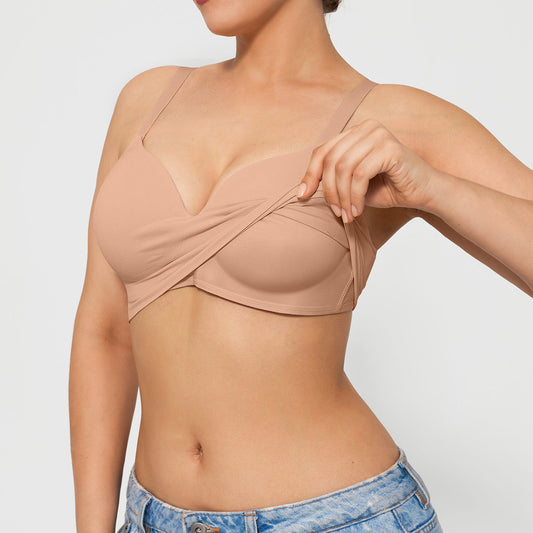 ContourLift™ Wireless Seamless Shaping Push Up Bra - Dark Beige