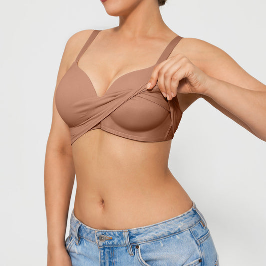 ContourLift™ Wireless Seamless Shaping Push Up Bra - Coffee